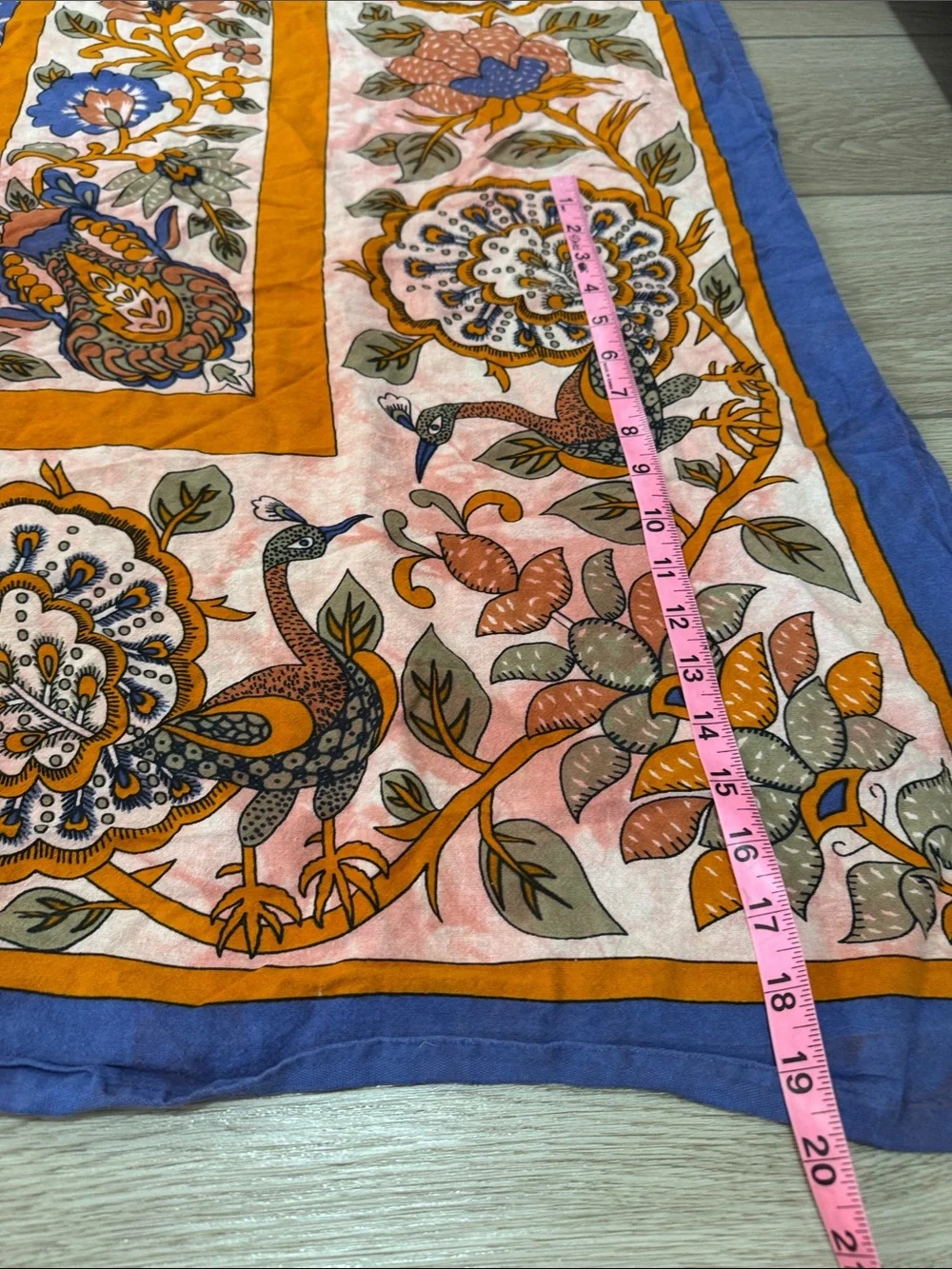 Earthbound Trading Company Tapestry Sheet Peacock Floral Boho Large 80x95inches